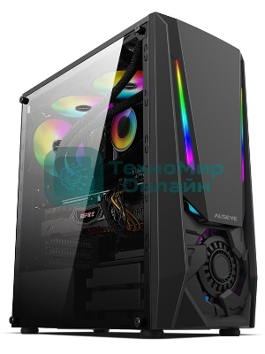 Компьютерный корпус ALSEYE Reactor-B Mini-ITX/Micro ATX/ATX, USB 2.0*2+HD Audio+USB 3.0*1 USB 2.0*2+HD Audio+USB 3.0*1