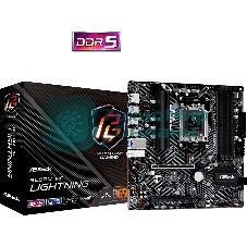 Материнская плата ASRock B650M PG Lightning, AM5, AMD B650, 4xDDR5, 4xSATA, 3xM.2, 1xPCIe 3.0 x4, 1xPCIe 4.0 x16, 1xDP, 1xHDMI, 1x2.5Gb LAN, 1xUSB 3.2 Gen 2, 2xUSB 3.2 Gen 1, 4xUSB 2.0, 3x3.5 мм, 7.1, Micro-ATX