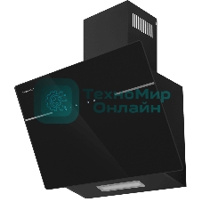 Вытяжка каминная наклонная Maunfeld Astro 50 черное стекло, 50 см, 850 куб. м/ч, 60 дБ