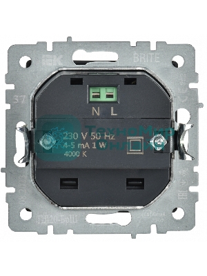 Подсветка светодиодная встраиваемая IEK BRITE ПЛ20-БрШ (BR-FL20-K37) шампань