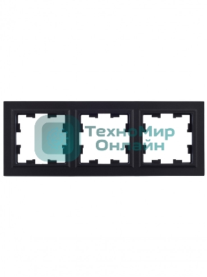 Рамка 3-местная IEK BRITE РУ-3-БрЧ черный