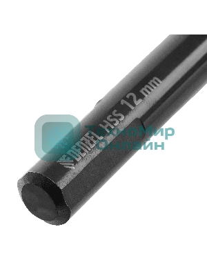 Сверло по металлу Denzel 12 мм, HSS-Tin, Golden Tip, 6 шт.