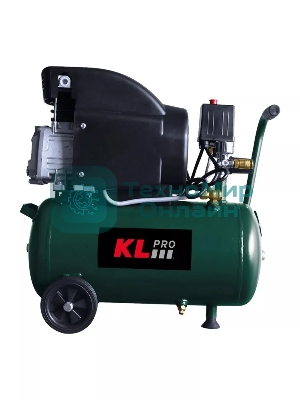 Профессиональный воздушный компрессор KLPRO KLK25 (сеть, 1,5Квт, 8 бар, 210л/мин, емкость 24л)