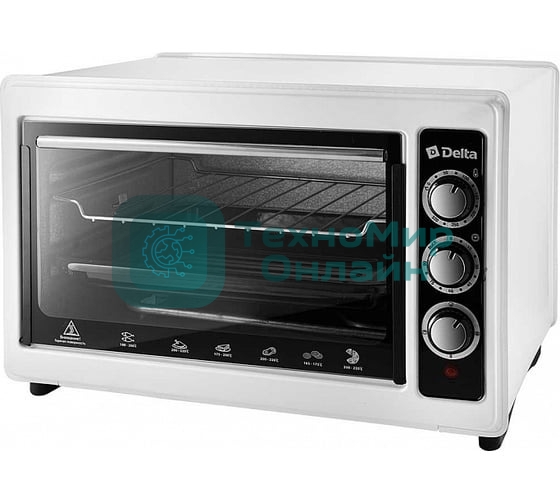 Мини-печь Delta D-0123 белая с тэном повыш мощности,1300 Вт, 37 л
