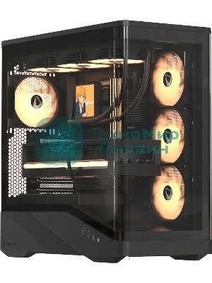 Компьютерный корпус AeroCool/Formula Crystal U9 черный без БП ATX 5x120мм 3x140мм 2xUSB3.0 1xUSB3.1 audio bott PSU
