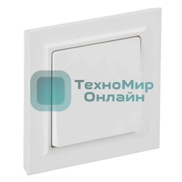 Выключатель 1-кл. СП BRITE ВСР10-1-0-БрАБ 10А в сборе арктич. бел. IEK BR-V10-0-10-K91-F