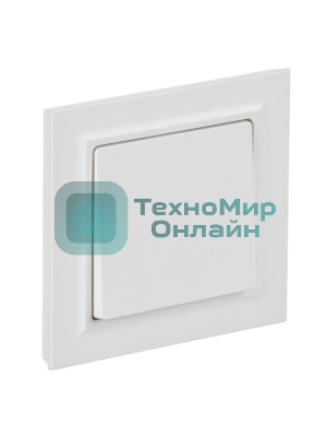 Выключатель 1-кл. СП BRITE ВСР10-1-0-БрАБ 10А в сборе арктич. бел. IEK BR-V10-0-10-K91-F