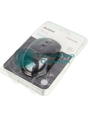 Мышь беспроводная A4Tech Fstyler FG10S черный/серый, 2000 dpi, радиоканал, USB, кнопки - 4
