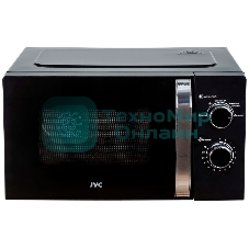 Микроволновая печь JVC JK-MW146M черный/серебристый, 20 л, 700 Вт, переключатели - поворотный механизм