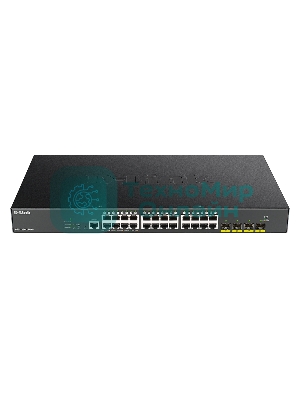 Коммутатор D-Link DGS-1250-28XMP/RU/A1A, 24×1 Гбит/с + 4×10 Гбит/с SFP+, управляемый