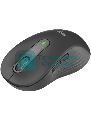Мышь беспроводная Logitech Signature M650 L черный, 4000 dpi, радиоканал, Bluetooth, USB, кнопки - 5