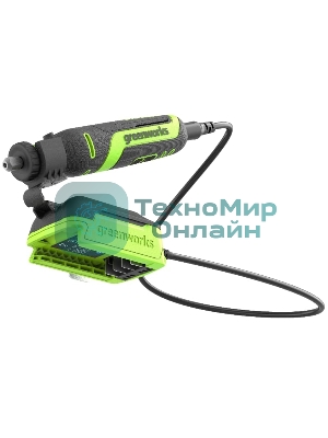 Прямошлифовальная машина (гравер) аккумуляторный GreenWorks G24RT, 24V, бесщеточный, с принадлежностями 52 шт., без АКБ и ЗУ (3200807)