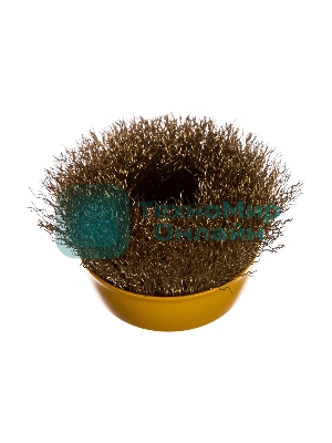 Кордщетка STAYER 35125-075_z01чашечная витая латунированная стальная проволока 0.3мм 75мм/М14