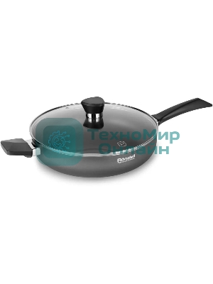 Сотейник Rondell Strike RDA-1399, 28 см, с крышкой, серый