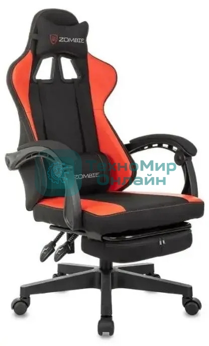 Кресло игровое Zombie Weaver черный/красный