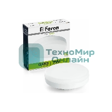 Лампа светодиодная Feron LB-451 7вт GX53 белый таблетка