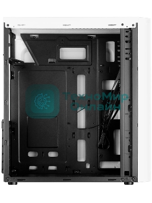 Компьютерный корпус Ginzzu A390 белый Window RGb подсветка 1хUSB 3.0, 2хUSB 2.0, AU