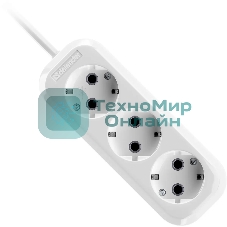 Удлинитель DEFENDER (99369) R330 16 А, 3 роз х 10 м, белый