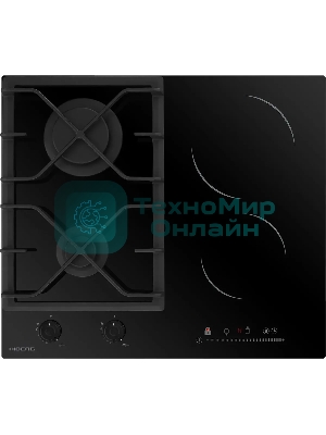 Комбинированная варочная панель HIBERG VM 6021 B независимая, черный