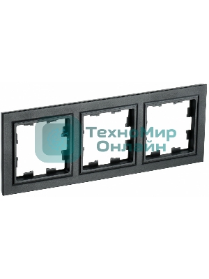 Рамка 3-местная IEK BRITE РУ-3-БрЧ черный