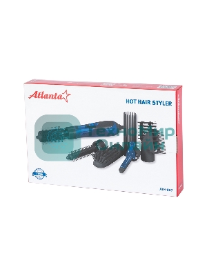 Фен-щётка Atlanta ATH-887 синий, 650 Вт