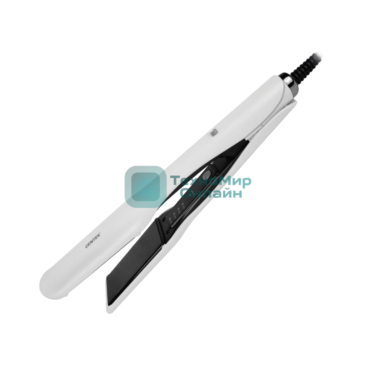Выпрямитель для волос Centek CT-2033 белый/черный, 38 мм, 220 °C, 4 режима