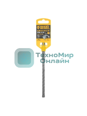 Бур по бетону Denzel цельная крестовая пластина, 8x165 мм, SDS PLUS