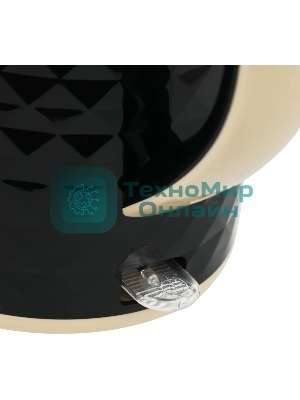 Чайник электрический Centek CT-0025 черный металл 1.8л, 1800W, двойные стенки, кнопка вкл. на ручке