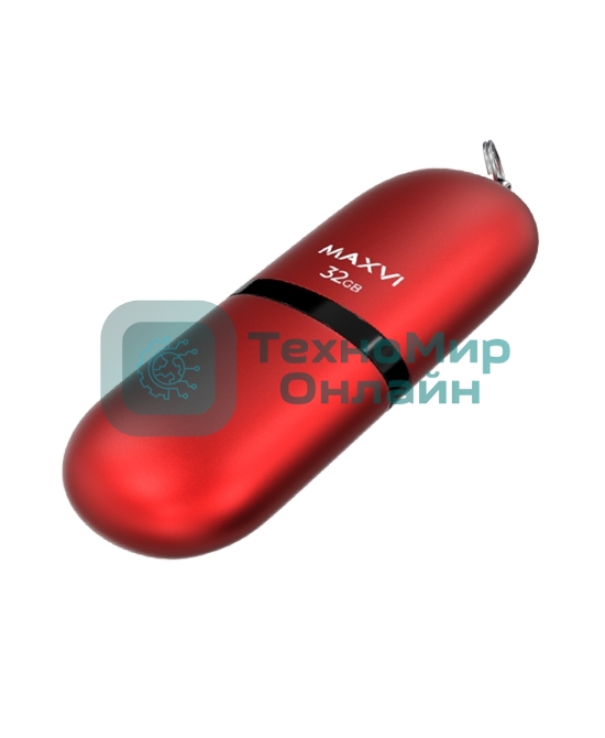 Флешка USB Maxvi SF red (FD32GBUSB20C10SF), 32GB, USB 2.0, R/W 15/5, красный
