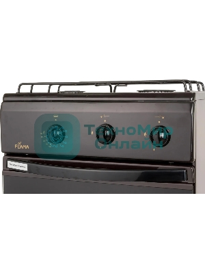 Плита газовая Flama CG 3202 B коричневый, конфорок 2 шт, духовка 30 л, 50 см x 85 см x 35 см