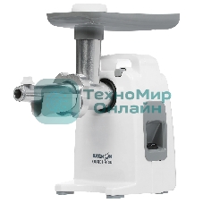 Мясорубка электрическая Аксион М321.04 белый, 1500 Вт, 1.7 кг/мин, реверс, защита от перегрузки, насадки - 4