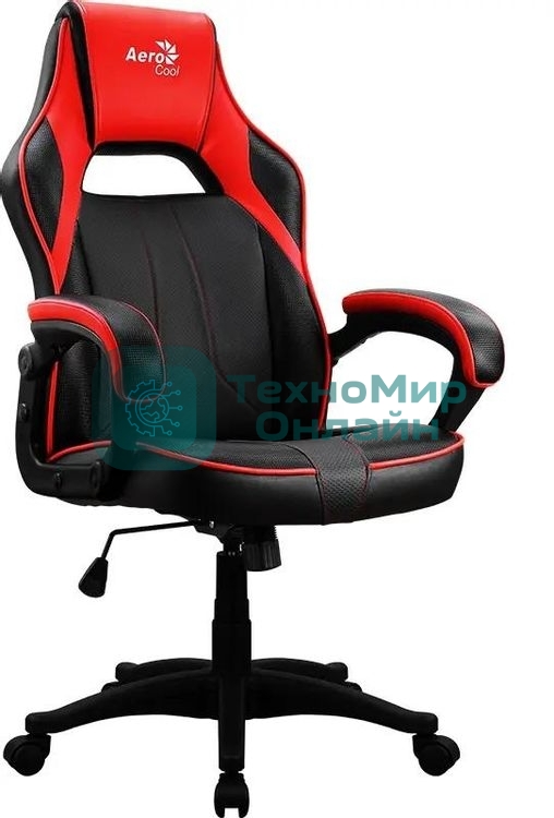 Кресло Aerocool AC40C AIR чёрный, экокожа, 150 кг, механизм качания