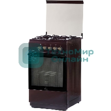 Плита комбинированная Flama L FK 1412 коричневый, конфорок 4 газовых, духовка 50 л, 50 см x 85 см x 60 см