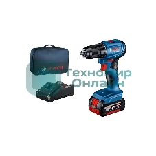 Дрель-шуруповерт Bosch GSR 185-LI, 18 В, 4 Ач, 50 Нм, бесщеточный