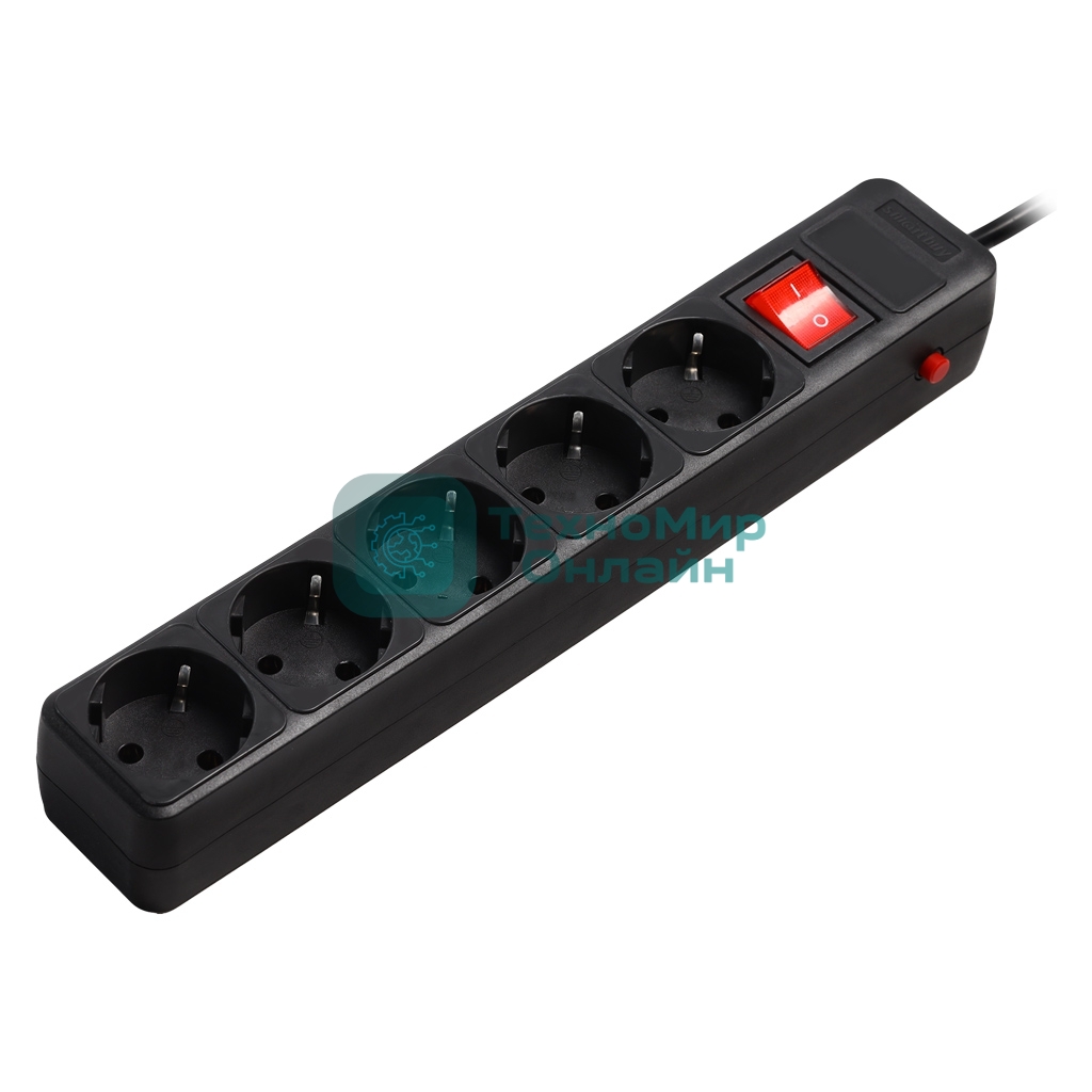 Сетевой фильтр Smartbuy (SBSP-5-18-K) 5 гн х 1,8 м черный
