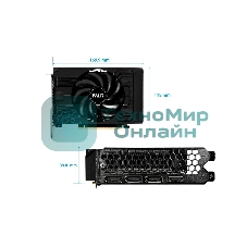 Видеокарта Palit GeForce RTX 5050 StormX OC, NVIDIA RTX 5050, 8 ГБ GDDR6, 128 бит, PCI-e 5.0, 1xHDMI, 3xDP, 2617 МГц