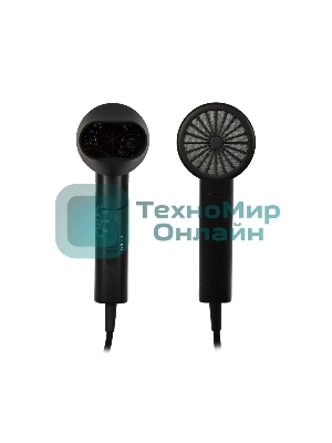 Фен Puff 1301Bl черный, 1300 Вт, компактный