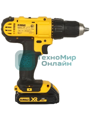 Дрель-шуруповерт DeWalt DCD771S2 18 В, 1,5 Ач, 42 Нм, щеточный