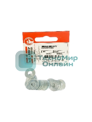 Шайба кузовная M6 цинк. DIN 9021 (уп.20шт) пакет Tech-Krep 103037