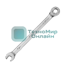 Ключ комбинированный трещоточный Denzel 8 мм, CrV, матовый хром