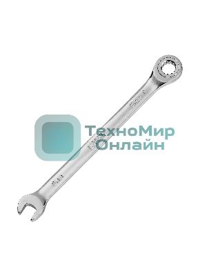 Ключ комбинированный трещоточный Denzel 8 мм, CrV, матовый хром