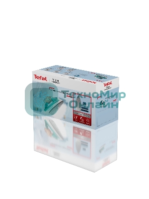 Утюг Tefal FV1R10F1 бирюзовый, 2000 Вт, 24 г/мин, 90 г/мин, 200 мл
