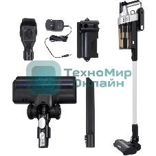 Пылесос вертикальный Vitek VT-CLS01LIGHT темно-серый/серебристый, питание от аккумулятора, 250 Вт, уборка сухая, пылесборник 0.55 л