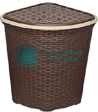 Корзина для белья VIOLET Ротанг 60л угловая (коричневый) 235001