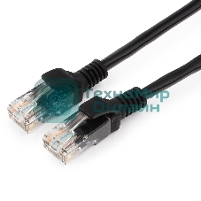 Патч-корд UTP Cablexpert PP12-10M/BK кат.5e, 10м, литой, многожильный, черный