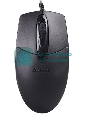 Мышь проводная A4Tech OP-720S черный, 1200 dpi, USB, кнопки - 3