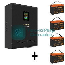 Комплект Источник бесперебойного питания EX296003RUS + батарея 100Aч EX285656RUS 4шт (инвертор, синус, для котла, настенный) ExeGate FineSine SX-3000.LCD.AVR.2SH.T 3000VA/2100W, чистая синусоида, цветной LCD-дисплей, AVR, 2*Schuko+клеммы, линейно-интерактивный, крепление настенное, Black + батарея ExeGate HRL 12-100 (12В, 100А·ч) 4шт