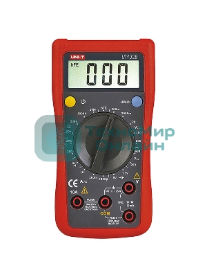 Цифровой мультиметр UNI-T UT132B Напряжение постоянного/переменного тока (600 В); постоянный ток (10А); Сопротивление (20 МОм); Тест батареи