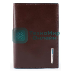 Обложка для паспорта Piquadro Blue Square PP5255B2/MO, коричневый, натур.кожа