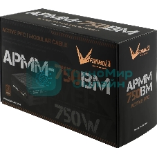 Блок питания Aerocool/Formula ATX 750W APMM-750BM 80 PLUS bronze (20+4pin) APFC 140мм fan 6xSATA Cab Manag RTL